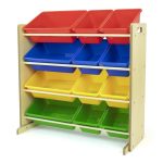 001_Children Wood and Plastic Toy Storage Racks-2