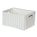 000_Mainstays Lines Canvas Storage Basket-1