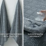 000_4 Piece Bath Towel Ultra Soft Fluffy Microfiber Large Plush Bath Towel Set-1