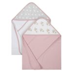 003_Baby Girls Hooded Towel and Washcloth Set-4