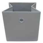 000_Kids Gray Fabric Collapsible Storage Bin-1