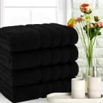 000_Soft Linen Bath Towels 100% Cotton 4 Piece Luxury Bath Towel Sets-1